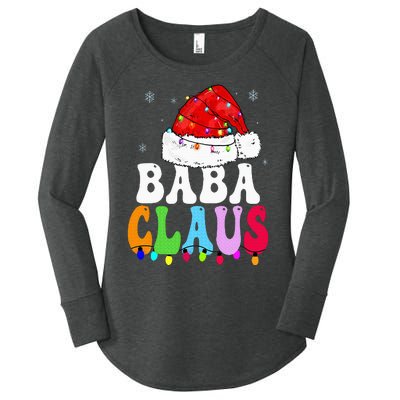 Baba Claus Funny Xmas Family Matching Baba Grandma Christmas Women's Perfect Tri Tunic Long Sleeve Shirt