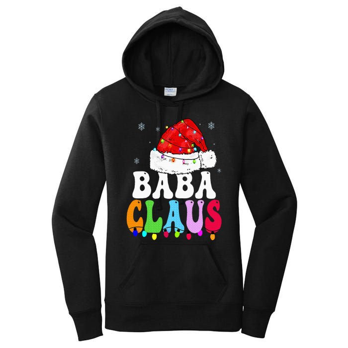 Baba Claus Funny Xmas Family Matching Baba Grandma Christmas Women's Pullover Hoodie