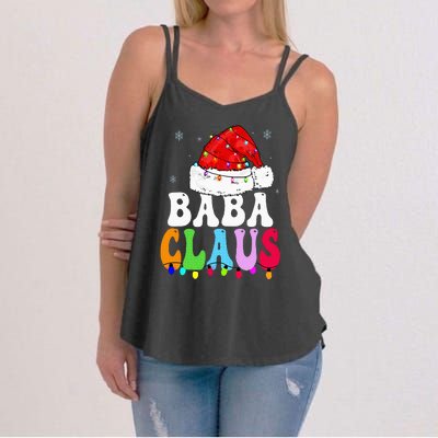 Baba Claus Funny Xmas Family Matching Baba Grandma Christmas Women's Strappy Tank