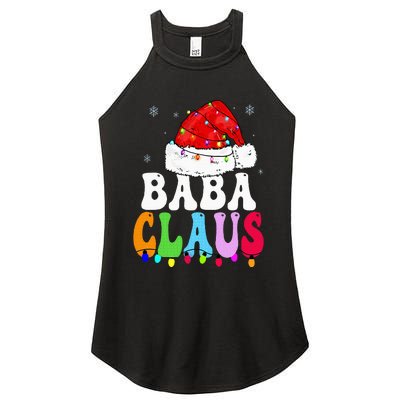 Baba Claus Funny Xmas Family Matching Baba Grandma Christmas Women's Perfect Tri Rocker Tank