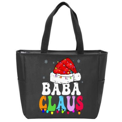 Baba Claus Funny Xmas Family Matching Baba Grandma Christmas Zip Tote Bag