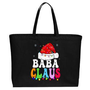 Baba Claus Funny Xmas Family Matching Baba Grandma Christmas Cotton Canvas Jumbo Tote