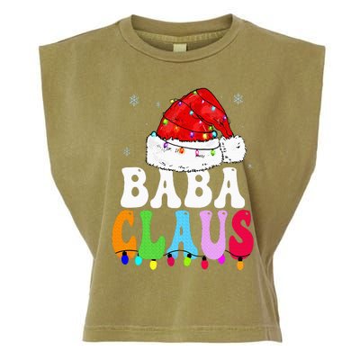 Baba Claus Funny Xmas Family Matching Baba Grandma Christmas Garment-Dyed Women's Muscle Tee