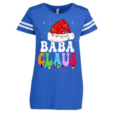 Baba Claus Funny Xmas Family Matching Baba Grandma Christmas Enza Ladies Jersey Football T-Shirt