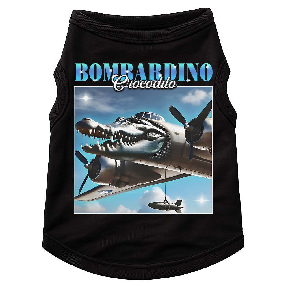Bombardiro Crocodillo Funny Italian Brainrot Meme Humor Gen Doggie Tank
