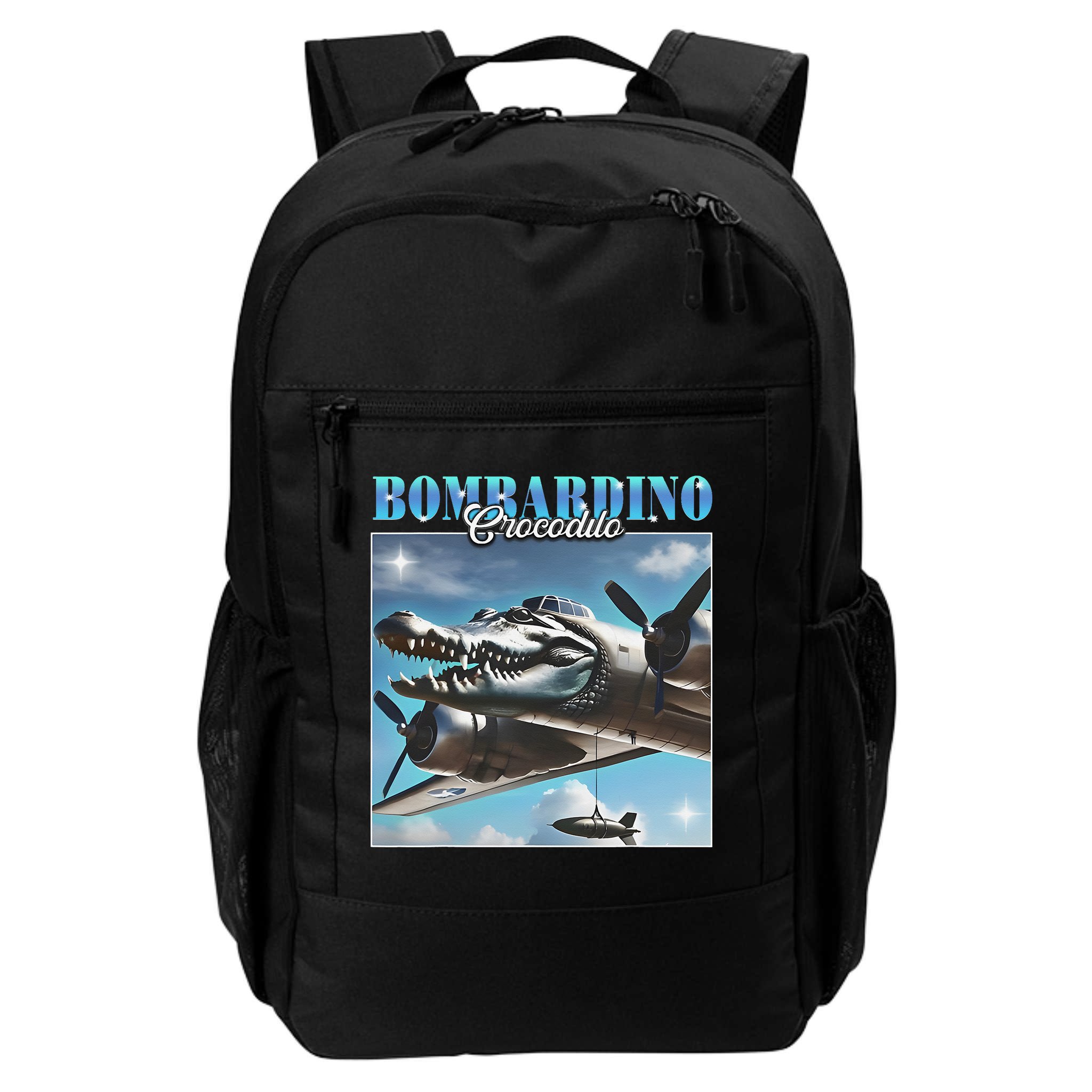 Bombardiro Crocodillo Funny Italian Brainrot Meme Humor Gen Backpack