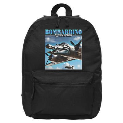 Bombardiro Crocodillo Funny Italian Brainrot Meme Humor Gen 16 in Basic Backpack