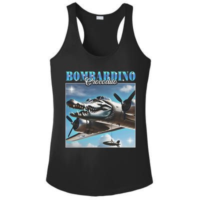 Bombardiro Crocodillo Funny Italian Brainrot Meme Humor Gen Ladies PosiCharge Competitor Racerback Tank
