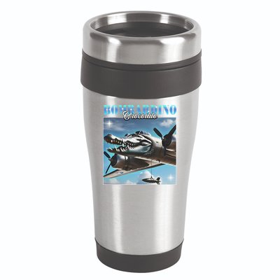 Bombardiro Crocodillo Funny Italian Brainrot Meme Humor Gen 16oz Travel Tumbler