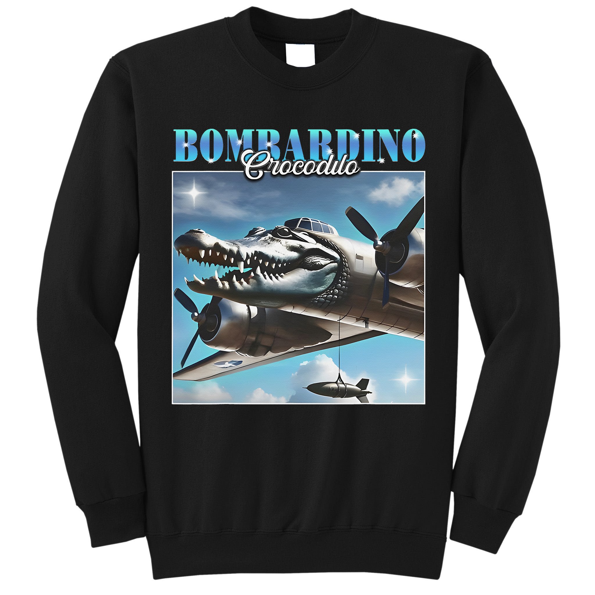 Bombardiro Crocodillo Funny Italian Brainrot Meme Humor Gen Tall Sweatshirt