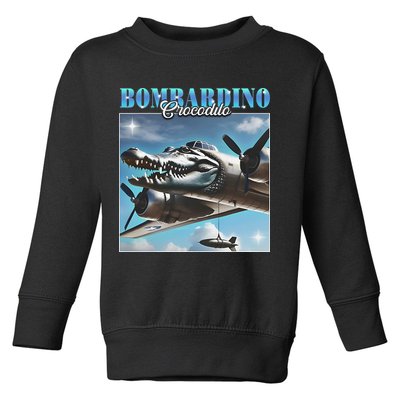 Bombardiro Crocodillo Funny Italian Brainrot Meme Humor Gen Toddler Sweatshirt
