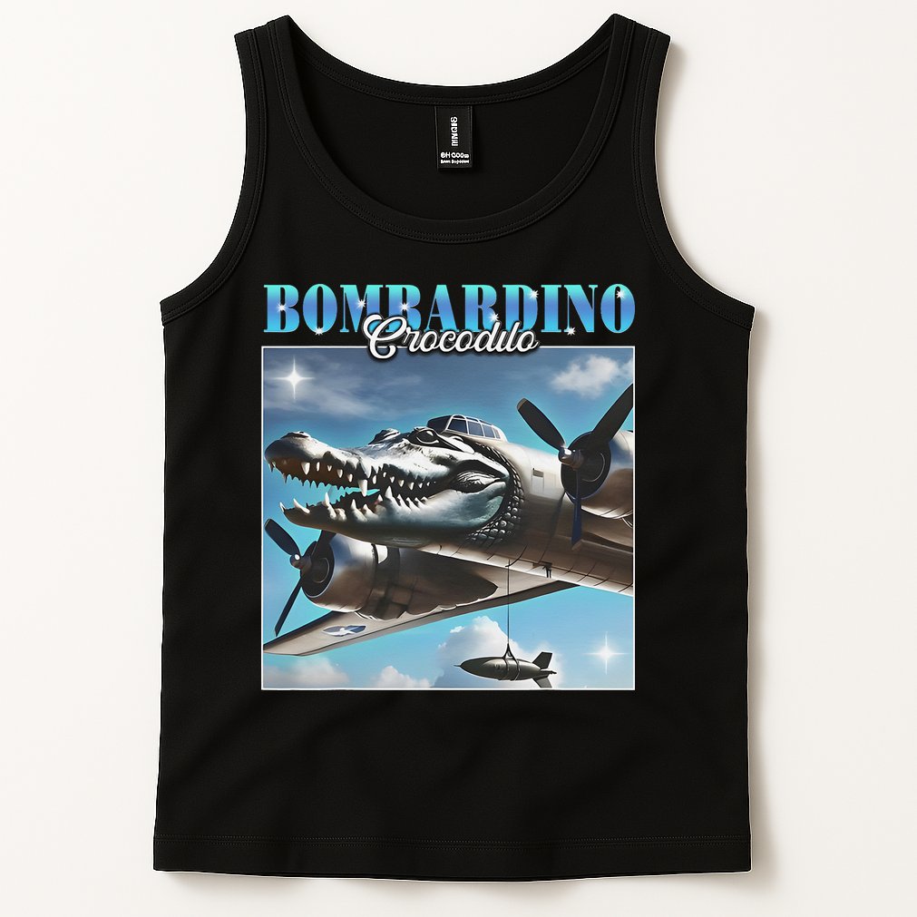 Bombardiro Crocodillo Funny Italian Brainrot Meme Humor Gen Tank Top