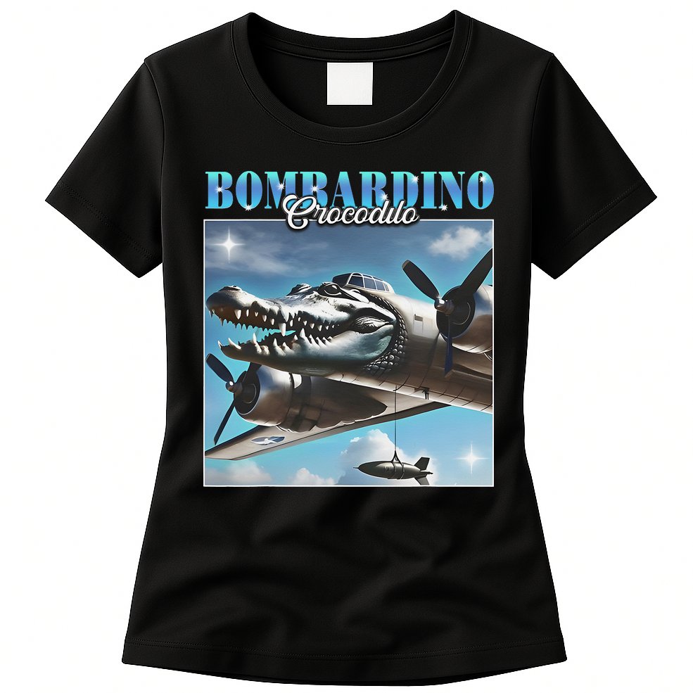 Bombardiro Crocodillo Funny Italian Brainrot Meme Humor Gen Womens T-Shirt