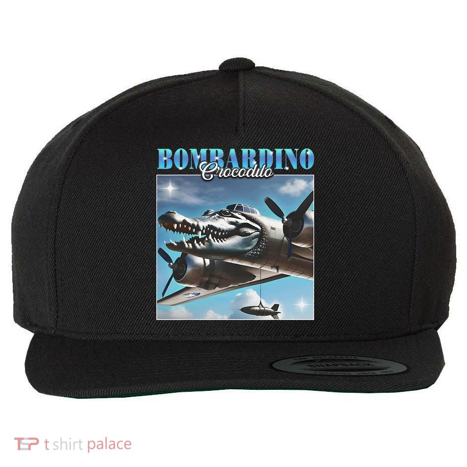 Bombardiro Crocodillo Funny Italian Brainrot Meme Humor Gen Wool Snapback Cap