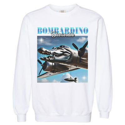 Bombardiro Crocodillo Funny Italian Brainrot Meme Humor Gen Garment-Dyed Sweatshirt