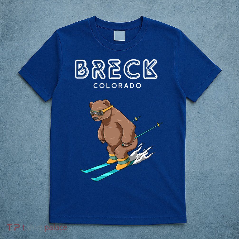 Breck Colorado Funny Ski Grizzly Bear Gift T-Shirt