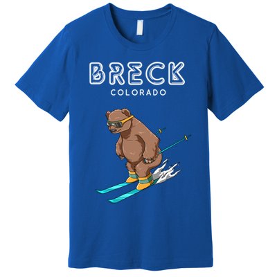 Breck Colorado Funny Ski Grizzly Bear Gift Premium T-Shirt