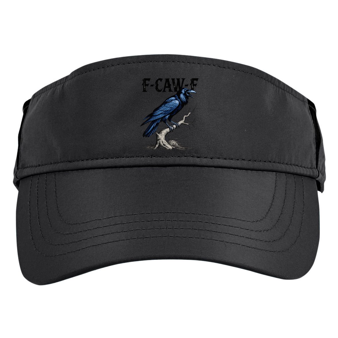 Black Crow F-Caw-F Black Bird  Adult Drive Performance Visor