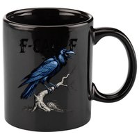 Black Crow F-Caw-F Black Bird  11oz C Handle Ceramic Mug