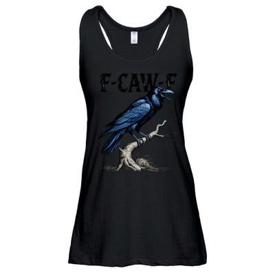 Black Crow F-Caw-F Black Bird  Ladies Essential Flowy Tank