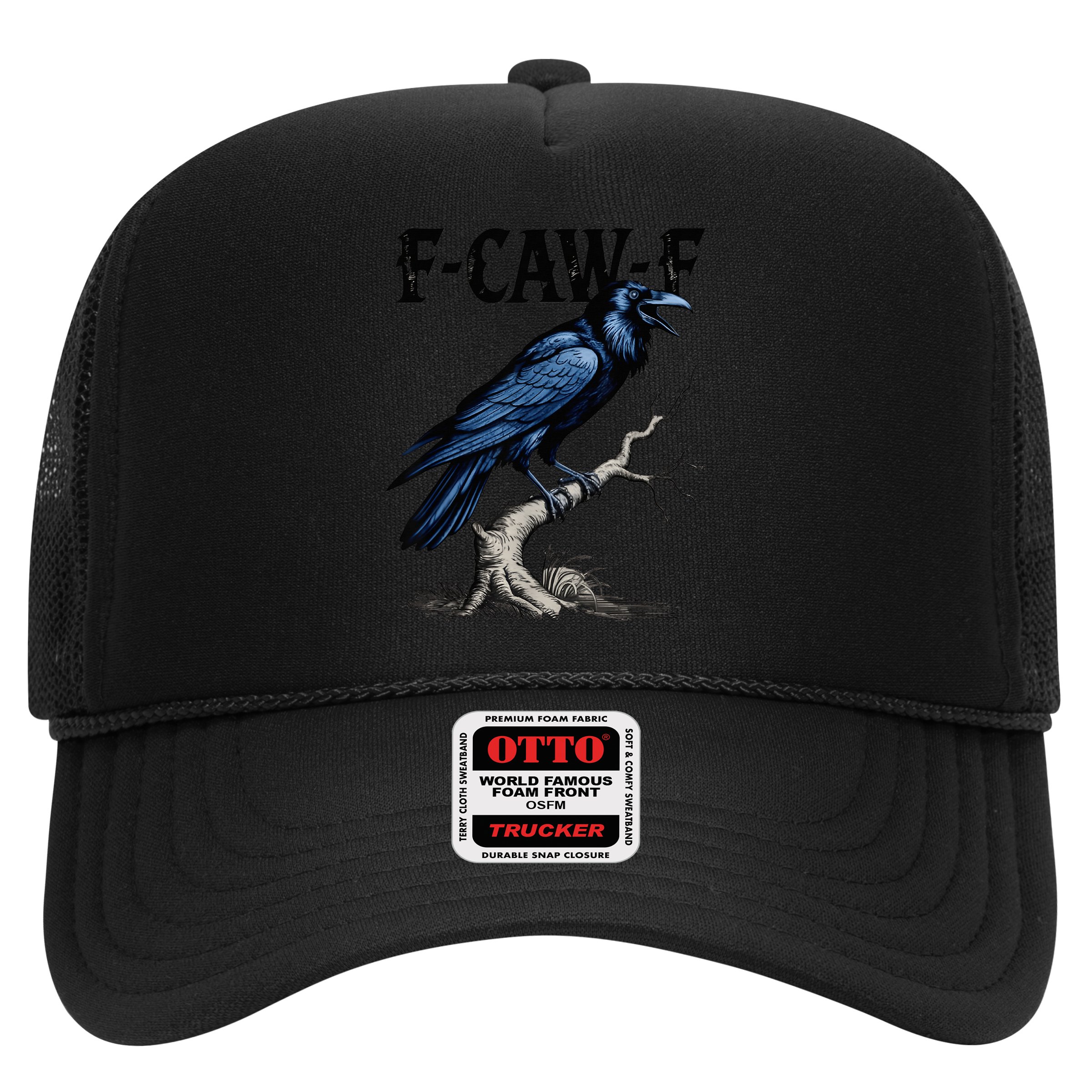 Black Crow F-Caw-F Black Bird  Hat