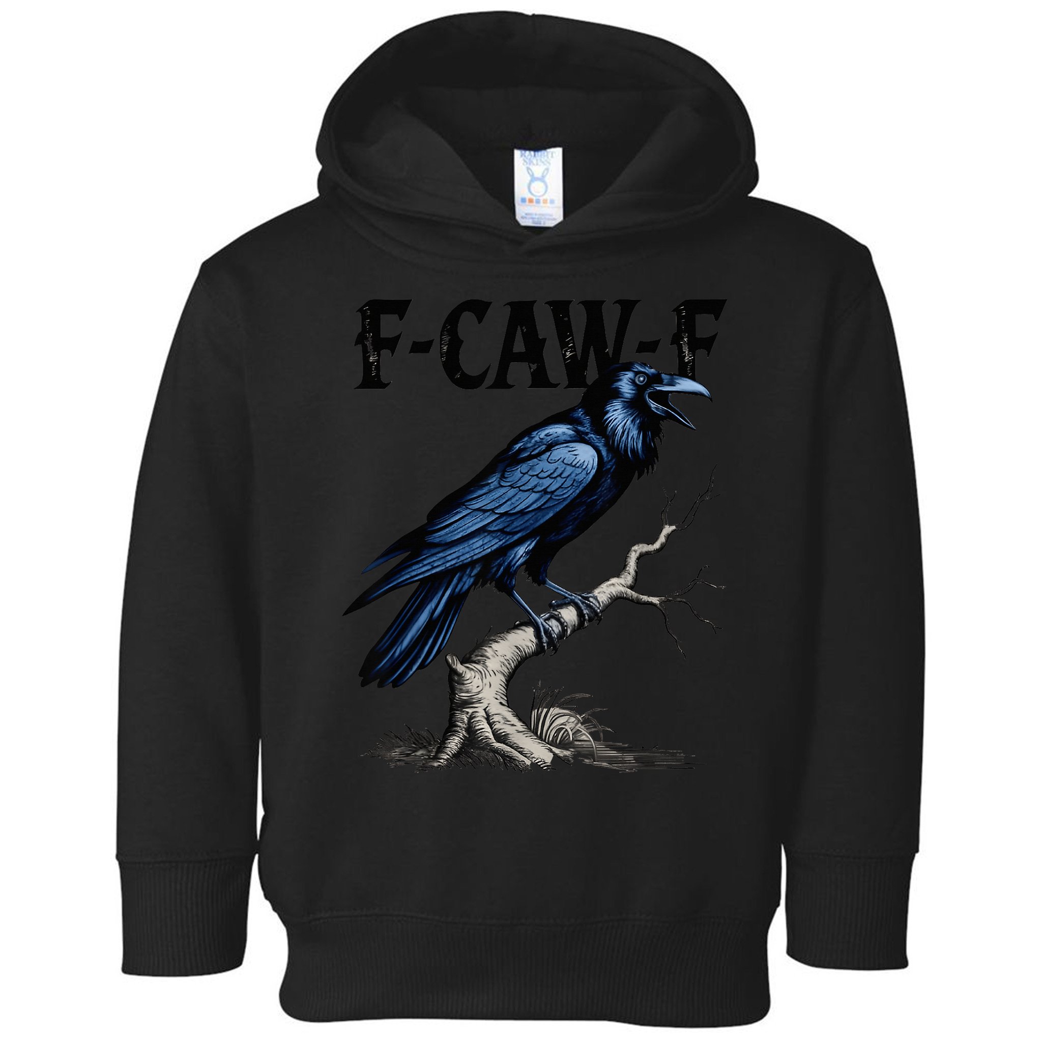 Black Crow F-Caw-F Black Bird  Toddler Hoodie