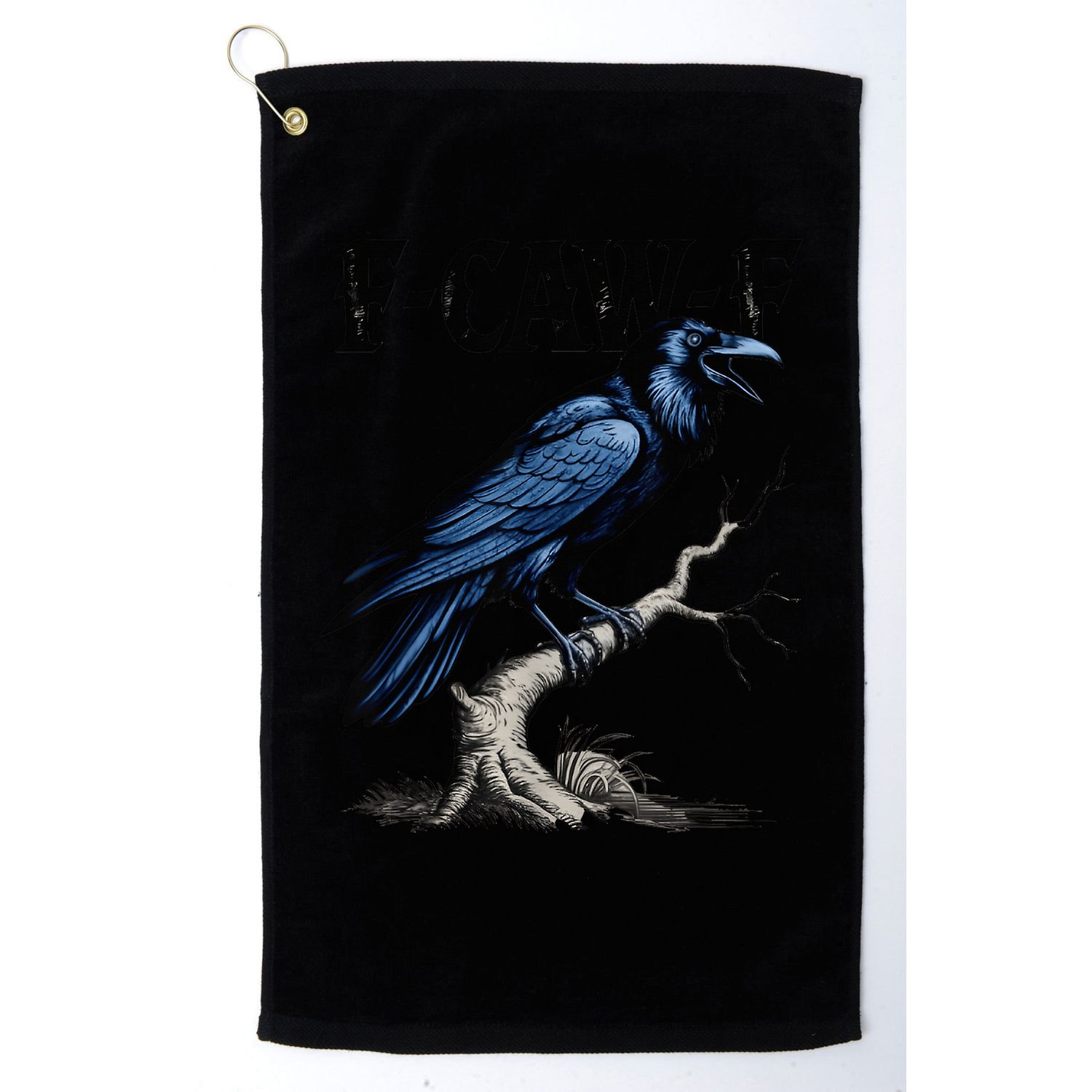 Black Crow F-Caw-F Black Bird  Golf Towel