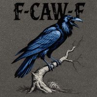 Black Crow F-Caw-F Black Bird  Cotton Canvas Backpack
