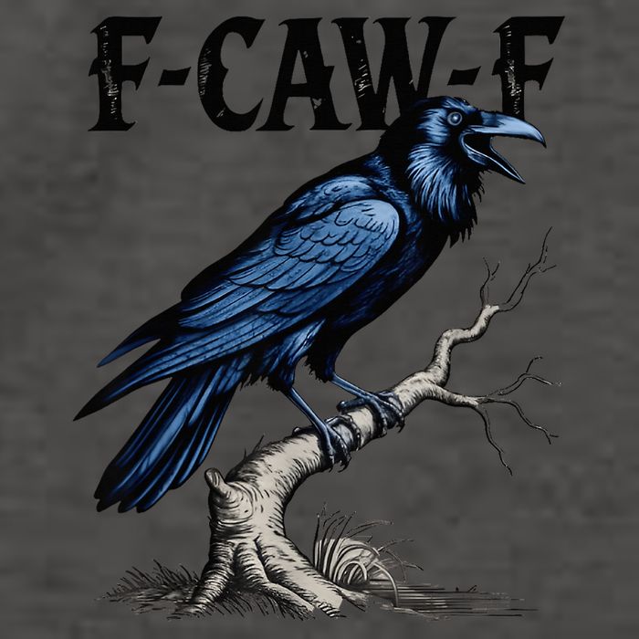 Black Crow F-Caw-F Black Bird  Vector Backpack