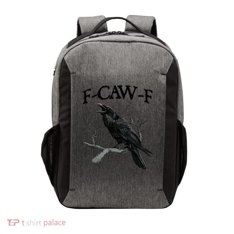 Black Crow F-Caw-F Black Bird Vector Backpack