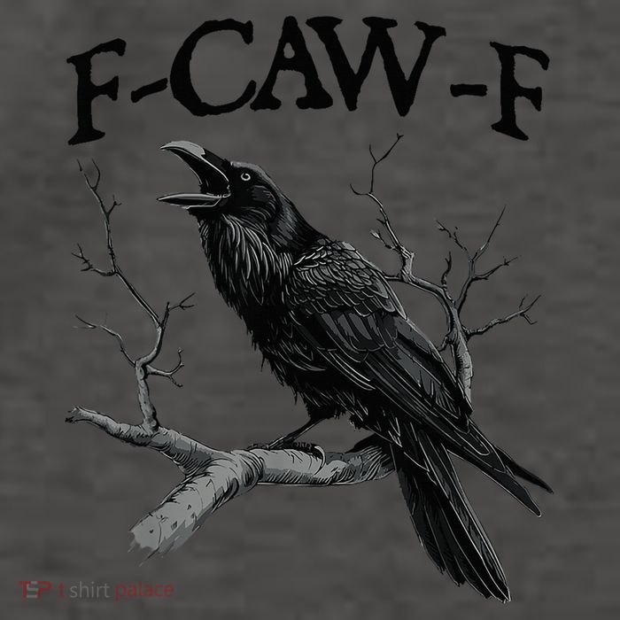 Black Crow F-Caw-F Black Bird Vector Backpack
