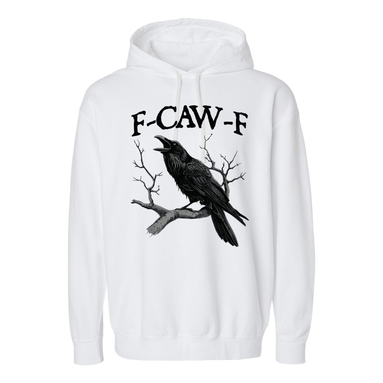 Black Crow F-Caw-F Black Bird Garment-Dyed Fleece Hoodie