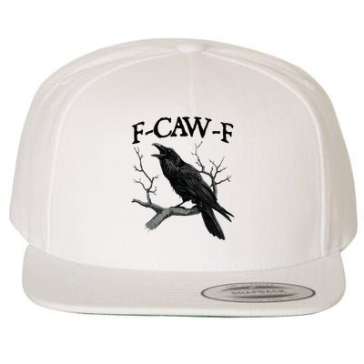 Black Crow F-Caw-F Black Bird Wool Snapback Cap