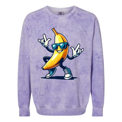 Banana Costume Funny Banana Colorblast Crewneck Sweatshirt