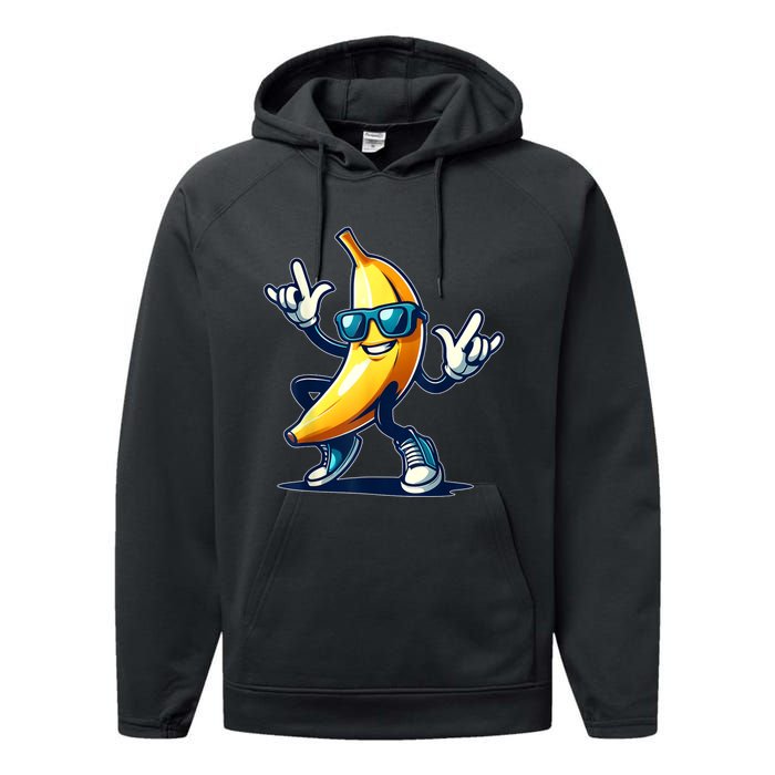 Banana Costume Funny Banana Performance Fleece Hoodie