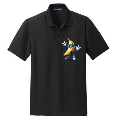 Banana Costume Funny Banana Dry Zone Grid Polo