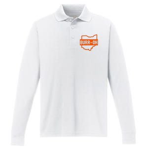 BurrOh, Cincinnati Football Performance Long Sleeve Polo