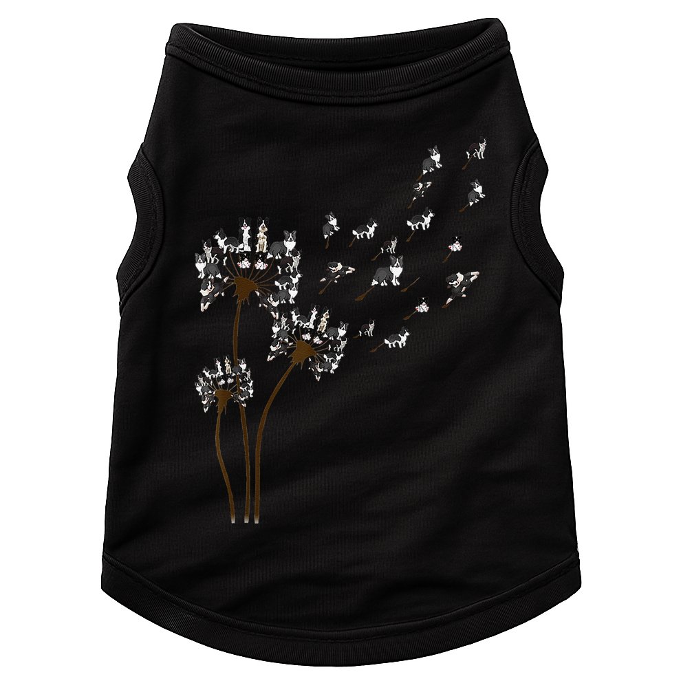 Border Collie Flower Fly Dandelion Funny Dog Doggie Tank