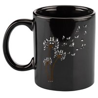 Border Collie Flower Fly Dandelion Funny Dog 11oz C Handle Ceramic Mug