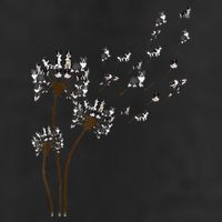 Border Collie Flower Fly Dandelion Funny Dog 25L Jumbo Tote
