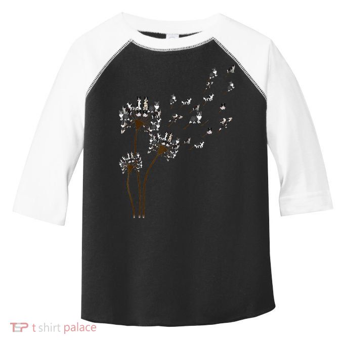 Border Collie Flower Fly Dandelion Funny Dog Toddler Fine Jersey T-Shirt