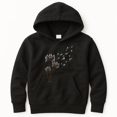 Border Collie Flower Fly Dandelion Funny Dog Kids Hoodie