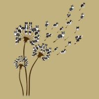 Border Collie Flower Fly Dandelion Funny Dog Cooling Performance Crew T-Shirt