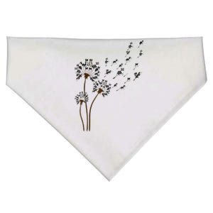 Border Collie Flower Fly Dandelion Funny Dog USA-Made Doggie Bandana