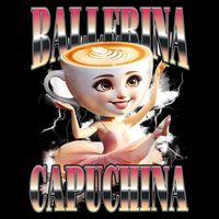 Ballerina Capuchina Funny Italian Brainrot Meme Humor Gen Z  16 in Basic Backpack