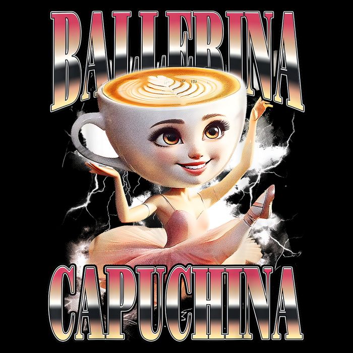 Ballerina Capuchina Funny Italian Brainrot Meme Humor Gen Z  16 in Basic Backpack