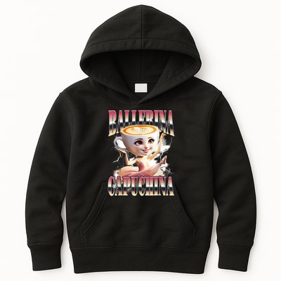 Ballerina Capuchina Funny Italian Brainrot Meme Humor Gen Z  Kids Hoodie