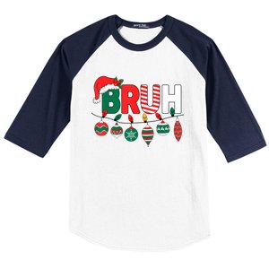 Bruh Christmas Funny Family Christmas Baseball Sleeve Shirt