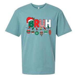 Bruh Christmas Funny Family Christmas Sueded Cloud Jersey T-Shirt