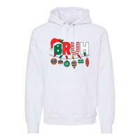 Bruh Christmas Funny Family Christmas Premium Hoodie